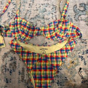 PacSun Colorful Checkered Bikini